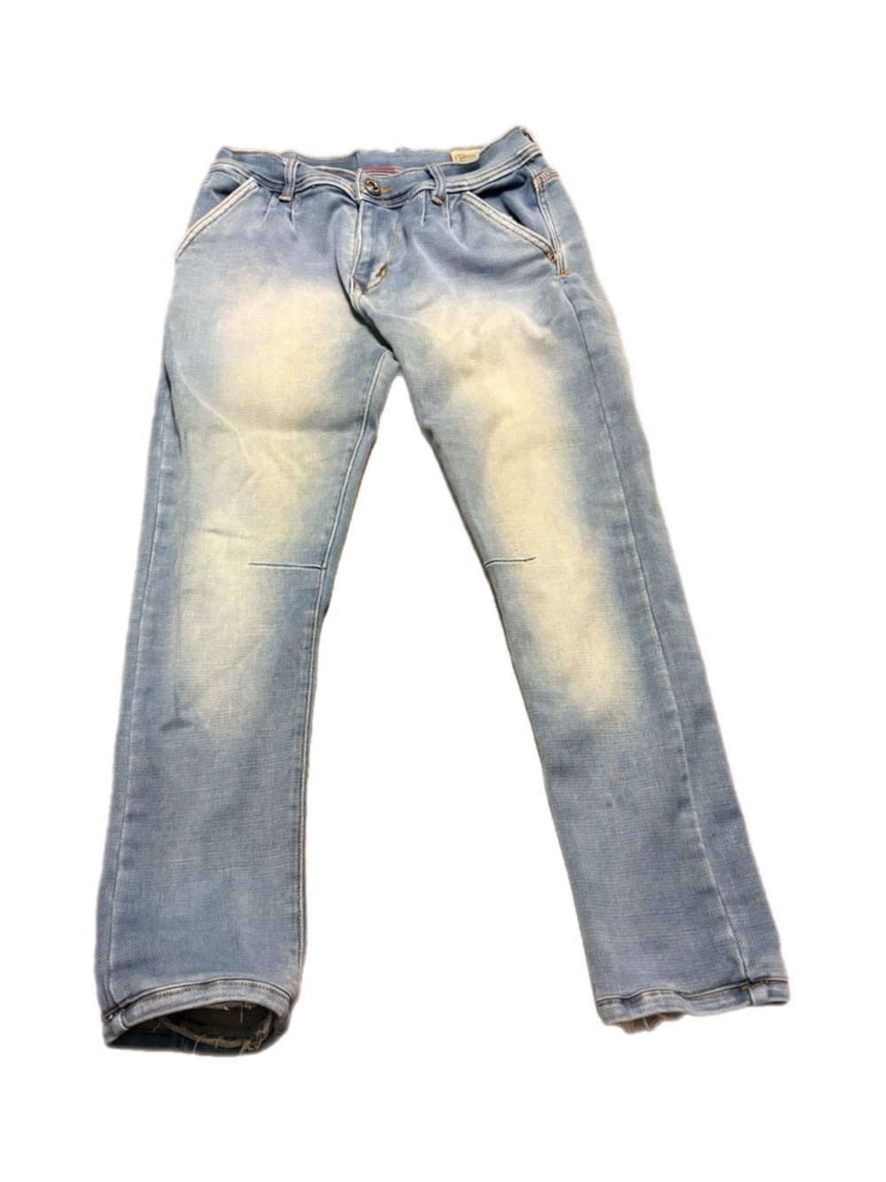 True Religion Women's Light Blue Washed Cropped Jeans